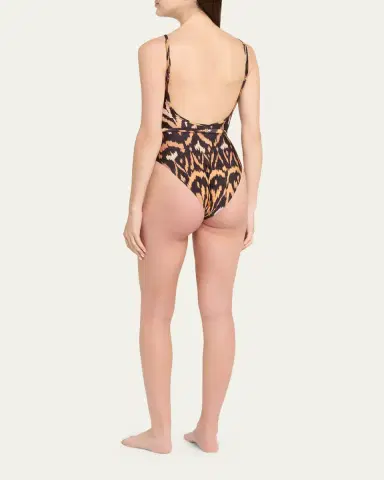 Zimmermann Aster Belted One-Piece Swimsuit | Thumbnail 3