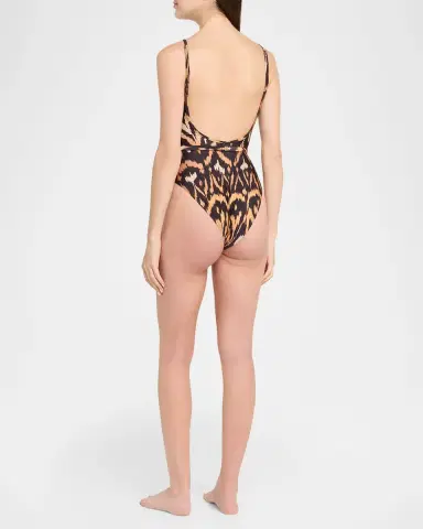 Zimmermann Aster Belted One-Piece Swimsuit | Thumbnail 6