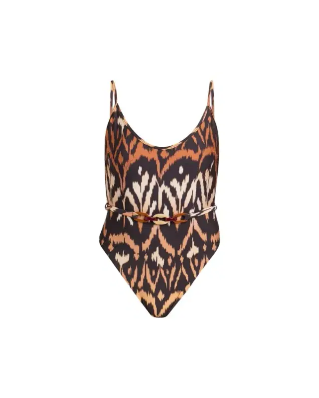 Zimmermann Aster Belted One-Piece Swimsuit