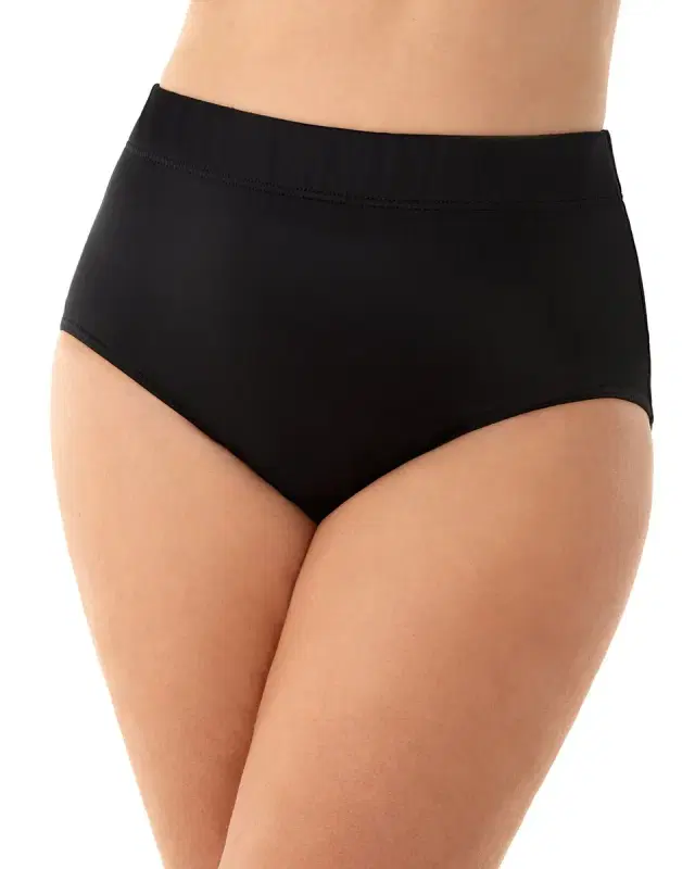 Miraclesuit Plus Size Basic Full-Coverage Bikini Bottom