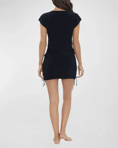 Magicsuit Shirred V-Neck Beach Dress | Thumbnail 3 Magicsuit Shirred V-Neck Beach Dress | Thumbnail 3