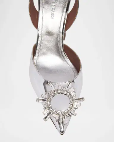 Amina Muaddi Begum Mirror Ornament Slingback Pumps | Thumbnail 5