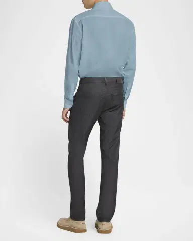 Giorgio Armani Men's Classic Solid Linen Sport Shirt | Thumbnail 3 Giorgio Armani Men's Classic Solid Linen Sport Shirt | Thumbnail 3