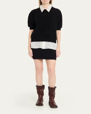 Miu Miu Foule Leather Mid-Calf Boots | Thumbnail 8
