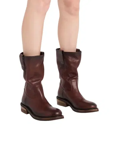 Miu Miu Foule Leather Mid-Calf Boots | Thumbnail 1