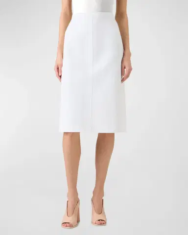 Akris Textured Cotton Knee-Length Skirt | Thumbnail 2