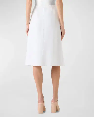 Akris Textured Cotton Knee-Length Skirt | Thumbnail 3