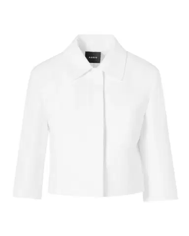 Akris Lewitt Cropped Double-Face Cotton Jacket | Thumbnail 1 Akris Lewitt Cropped Double-Face Cotton Jacket | Thumbnail 1