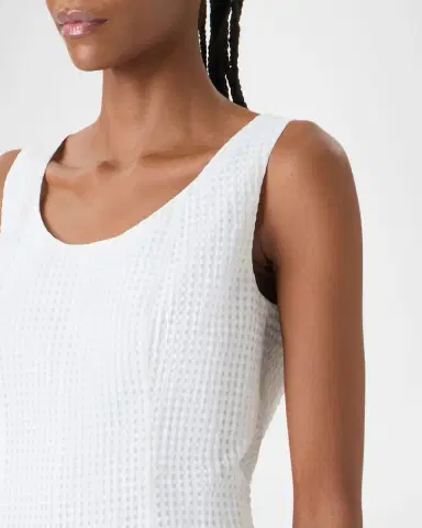 Akris Grid Seersucker Sleeveless Midi Dress | Thumbnail 5 Akris Grid Seersucker Sleeveless Midi Dress | Thumbnail 5
