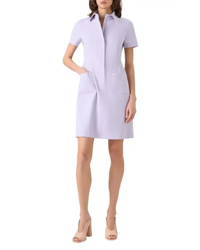 Stretch Denim Mini Tunic Dress