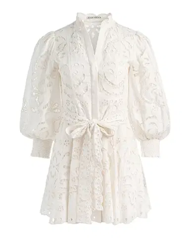 ALICE + OLIVIA Lucy Embroidered Mini Shirtdress | Thumbnail 1