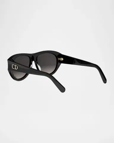 Dior Glow A1I 55mm Acetate Aviator Sunglasses | Thumbnail 4