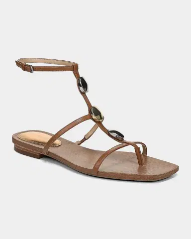 Veronica Beard Alba Embellished Strappy Leather Sandals | Thumbnail 4 Veronica Beard Alba Embellished Strappy Leather Sandals | Thumbnail 4