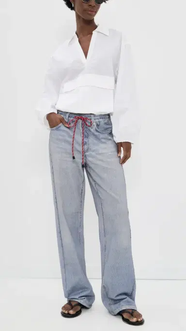 rag & bone Rb Miramar Terry Drawcord Wide Pants Brighton | Thumbnail 5