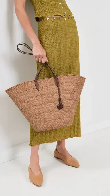 Hunting Season The Large Trapeze Basket Nuez/Cognac One Size | Thumbnail 3