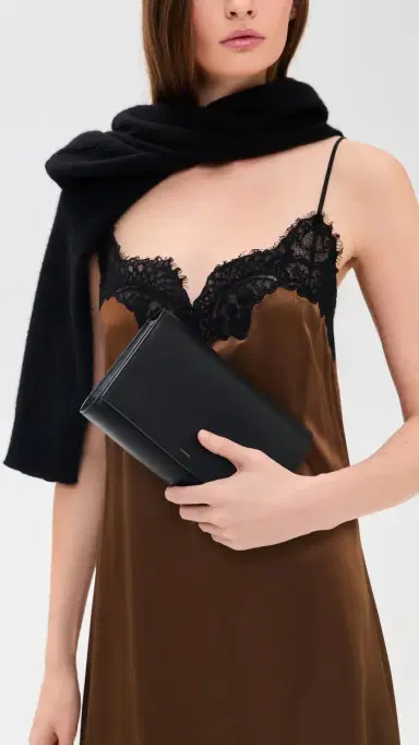 Vince Wallet On A Strap Black One Size | Thumbnail 4
