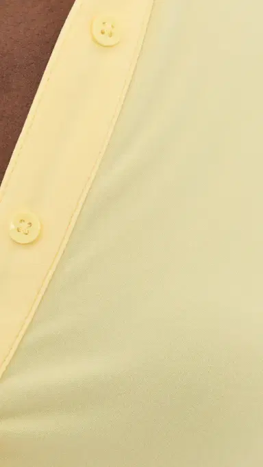 ALICE + OLIVIA Freya Fitted Button Down Shirt Butter | Thumbnail 6