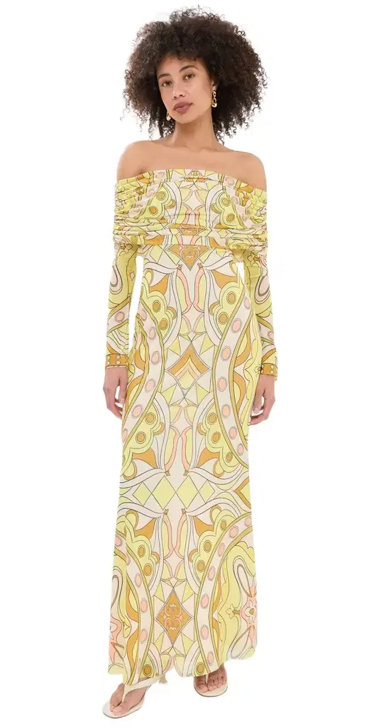 Thelma Dress Geo Scarf