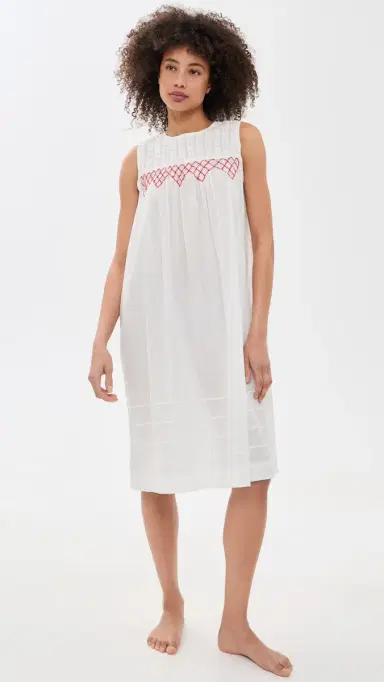 Damson Madder Ambrose Midi Night Dress | Thumbnail 2 Damson Madder Ambrose Midi Night Dress | Thumbnail 2