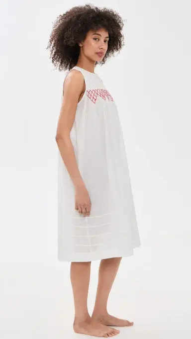 Damson Madder Ambrose Midi Night Dress | Thumbnail 4 Damson Madder Ambrose Midi Night Dress | Thumbnail 4