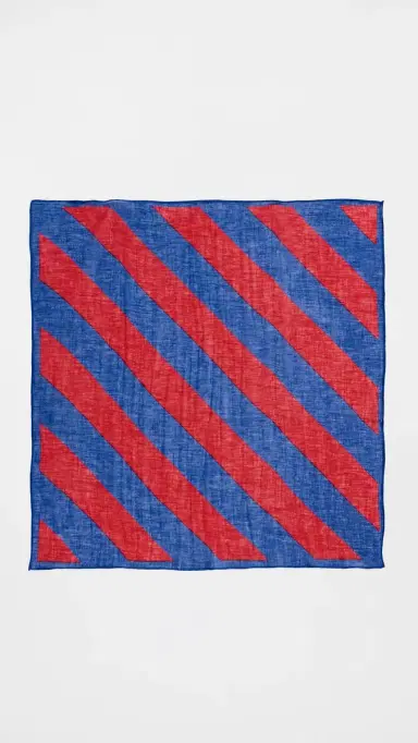 Polo Ralph Lauren Rugby Bandana Stripe Scarf Red/Blue One Size | Thumbnail 5