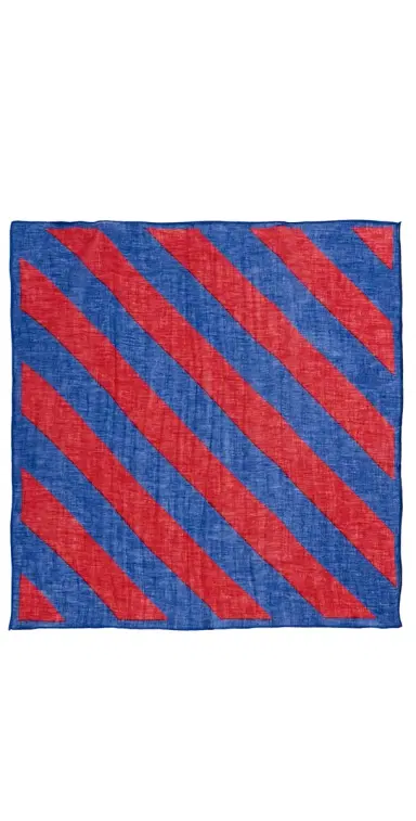 Polo Ralph Lauren Rugby Bandana Stripe Scarf Red/Blue One Size | Thumbnail 1