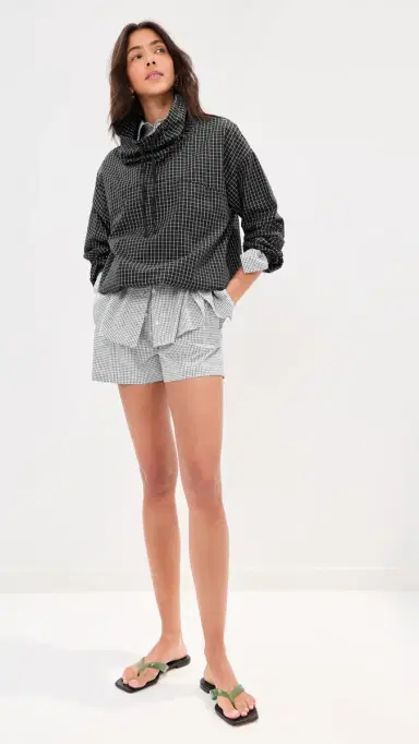LE BOP Cecilia Shorts Black Check S | Thumbnail 5 LE BOP Cecilia Shorts Black Check S | Thumbnail 5