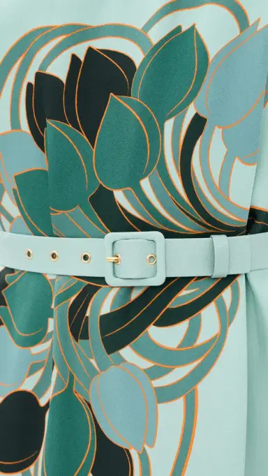 La DoubleJ Roy Silk Dress Blooming Tulip Placee L | Thumbnail 6