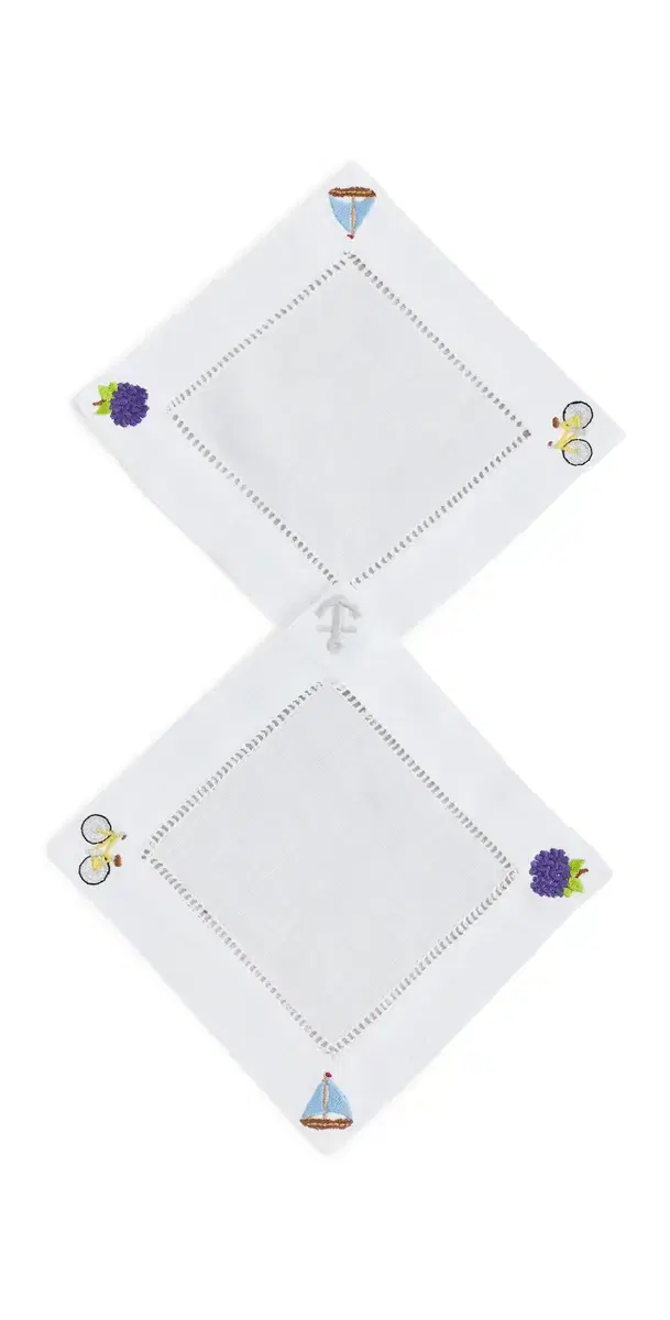 Abbode East Coast Icons - Cocktail Napkin White One Size