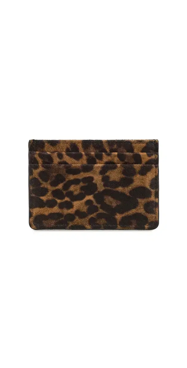 Hunting Season The Card Holder Leopard Suede One Size