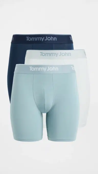Tommy John Second Skin 6 Boxer Briefs 3 Pack Dress Blues/Iceflow/Stone Blue | Thumbnail 2