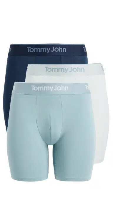 Tommy John Second Skin 6 Boxer Briefs 3 Pack Dress Blues/Iceflow/Stone Blue | Thumbnail 1