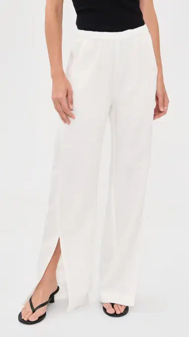 ENZA COSTA Twill Slash Pants Off White 3 | Thumbnail 2