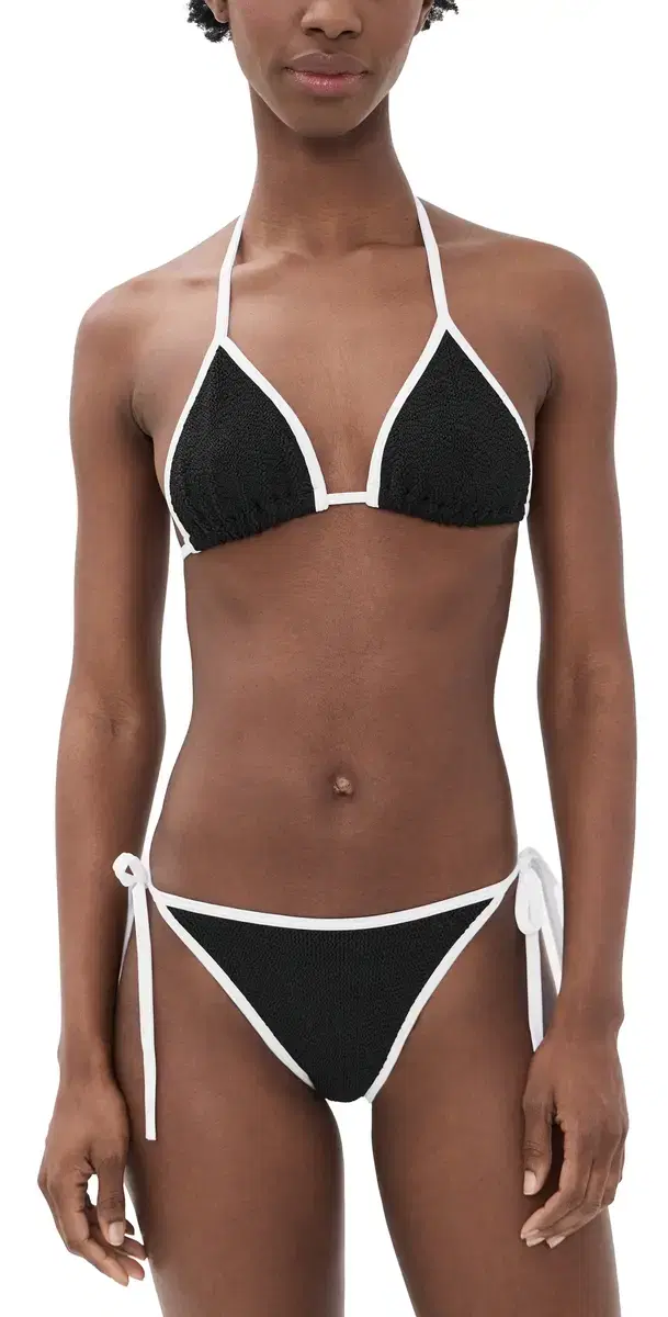 Hunza G Gina Contrast Bikini Set Black/White One Size