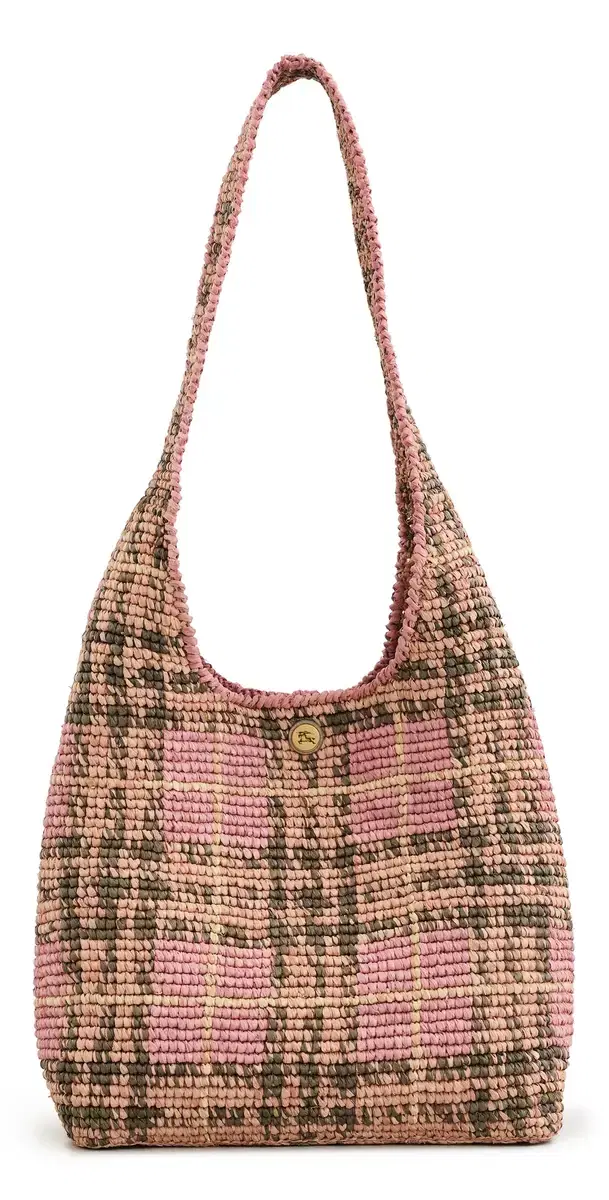 Margate Hobo Raffia Bag Pink One Size Margate Hobo Raffia Bag Pink One Size