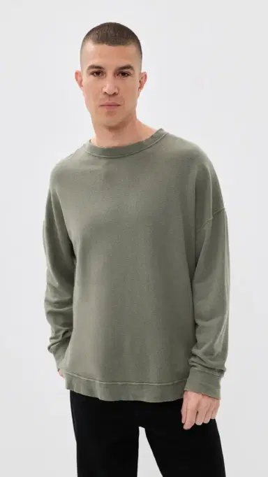 Our Legacy Slack Sweatshirt Worn Olive Rogue Loopback | Thumbnail 2 Our Legacy Slack Sweatshirt Worn Olive Rogue Loopback | Thumbnail 2