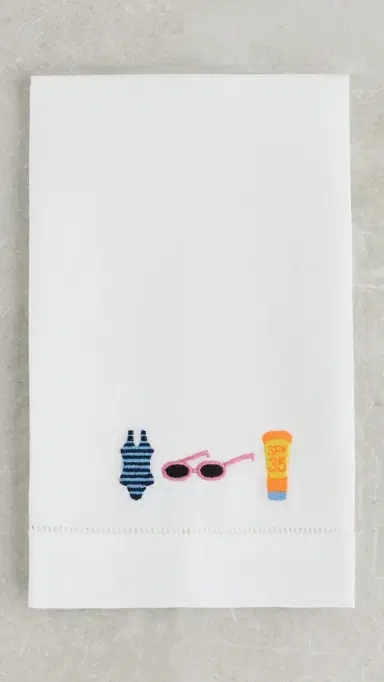 Abbode Beach Icons Tea Towel | Thumbnail 2