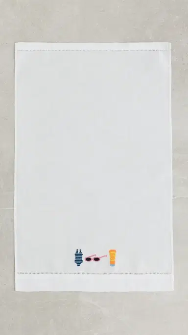 Abbode Beach Icons Tea Towel | Thumbnail 3