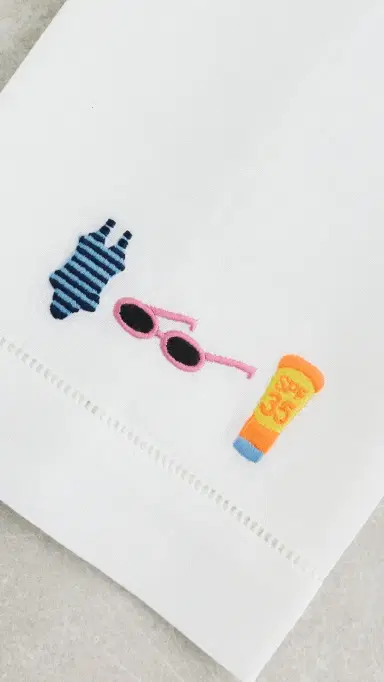 Abbode Beach Icons Tea Towel | Thumbnail 4