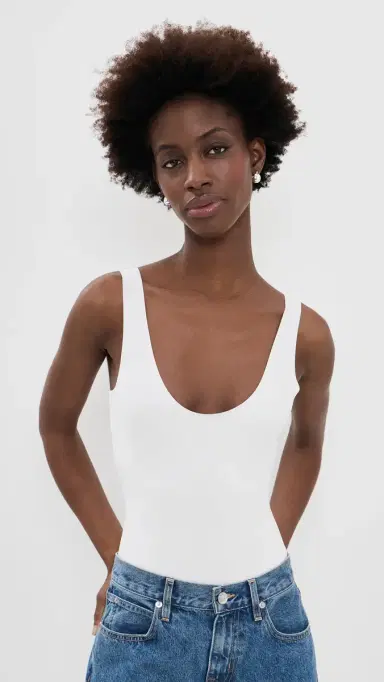 Commando Neoprene Tank Thong Bodysuit White L | Thumbnail 2 Commando Neoprene Tank Thong Bodysuit White L | Thumbnail 2