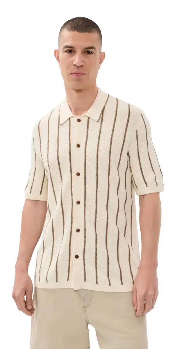 Sweater Shirt Cream Walnut tripe