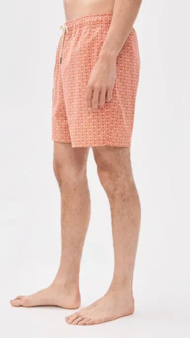 Fair Harbor The Bayberry Swim Trunks 7 Tangerine Geo | Thumbnail 4 Fair Harbor The Bayberry Swim Trunks 7 Tangerine Geo | Thumbnail 4