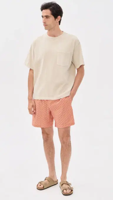 Fair Harbor The Bayberry Swim Trunks 7 Tangerine Geo | Thumbnail 5 Fair Harbor The Bayberry Swim Trunks 7 Tangerine Geo | Thumbnail 5