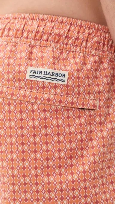Fair Harbor The Bayberry Swim Trunks 7 Tangerine Geo | Thumbnail 6 Fair Harbor The Bayberry Swim Trunks 7 Tangerine Geo | Thumbnail 6