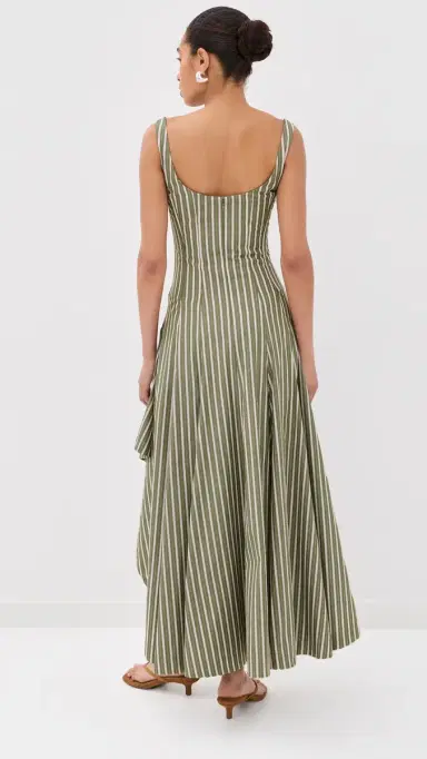 Monse Striped Corset Dress Sage Multi | Thumbnail 3 Monse Striped Corset Dress Sage Multi | Thumbnail 3