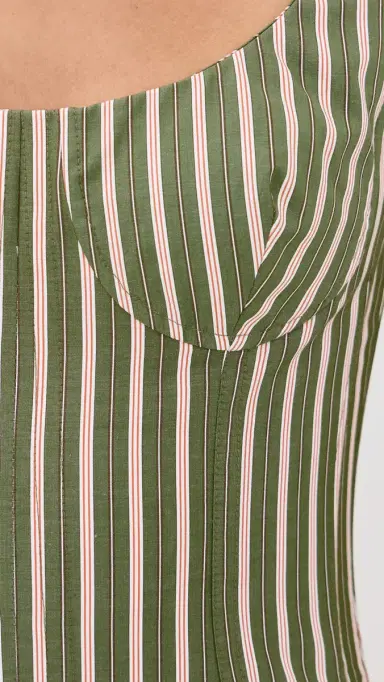 Monse Striped Corset Dress Sage Multi | Thumbnail 6 Monse Striped Corset Dress Sage Multi | Thumbnail 6