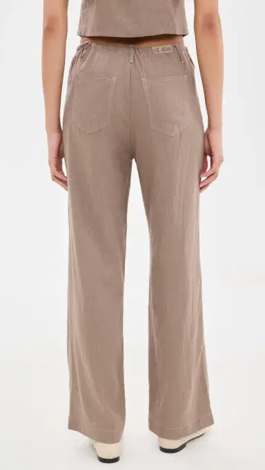 Le Jean Simone Linen Drawstring Pants Driftwood | Thumbnail 3 Le Jean Simone Linen Drawstring Pants Driftwood | Thumbnail 3