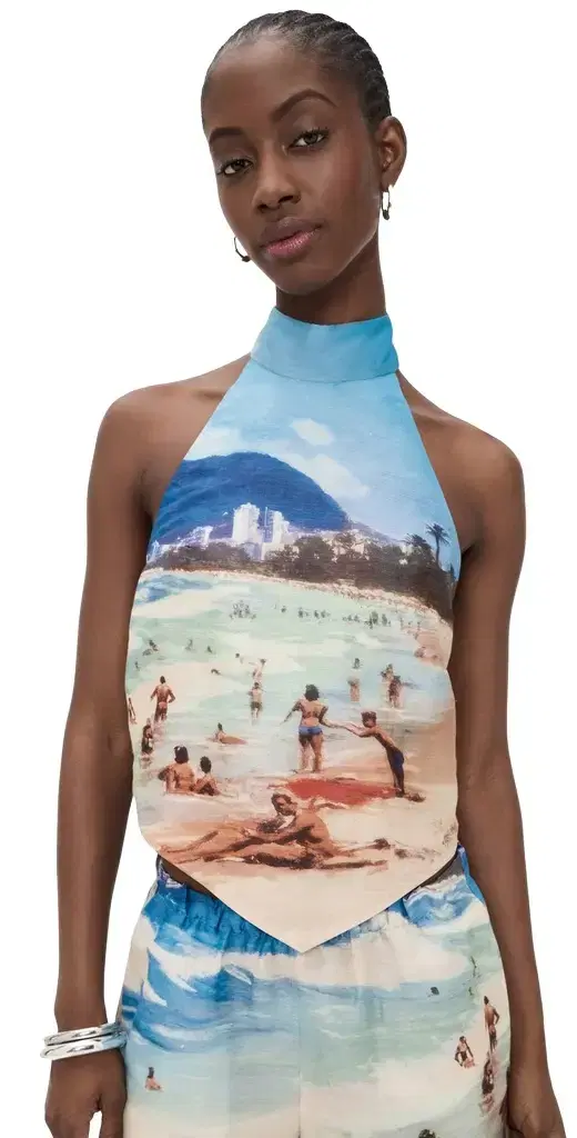 Cult Gaia Bina Top Rio Beach Print