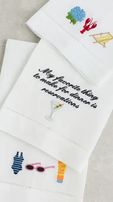 Abbode Dinner Reservations Tea Towel White One Size | Thumbnail 5