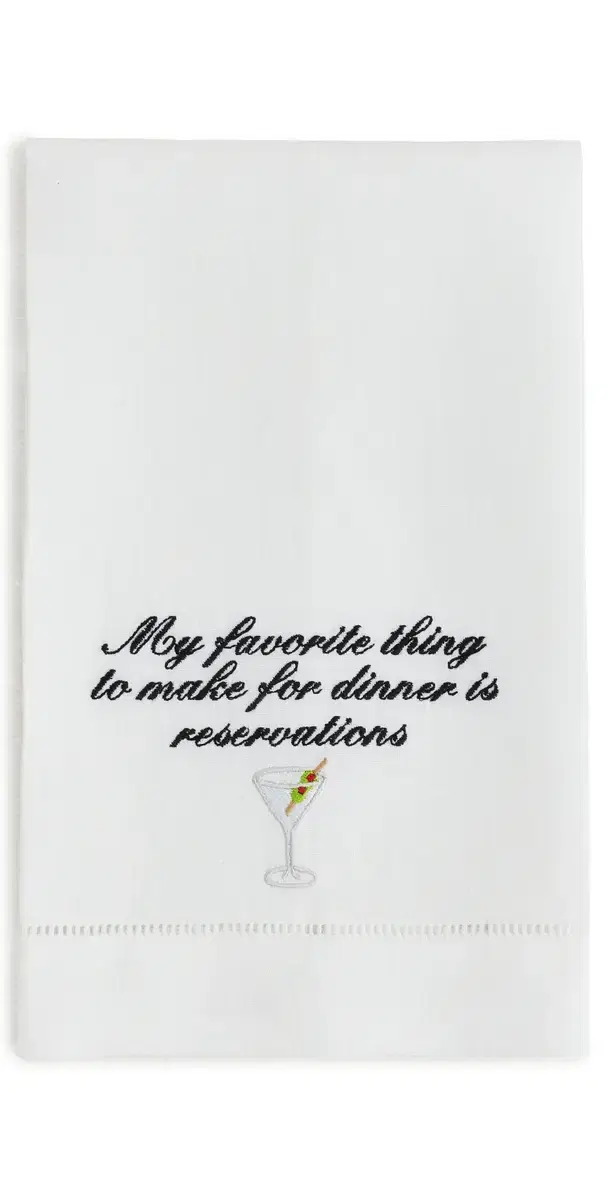 Abbode Dinner Reservations Tea Towel White One Size